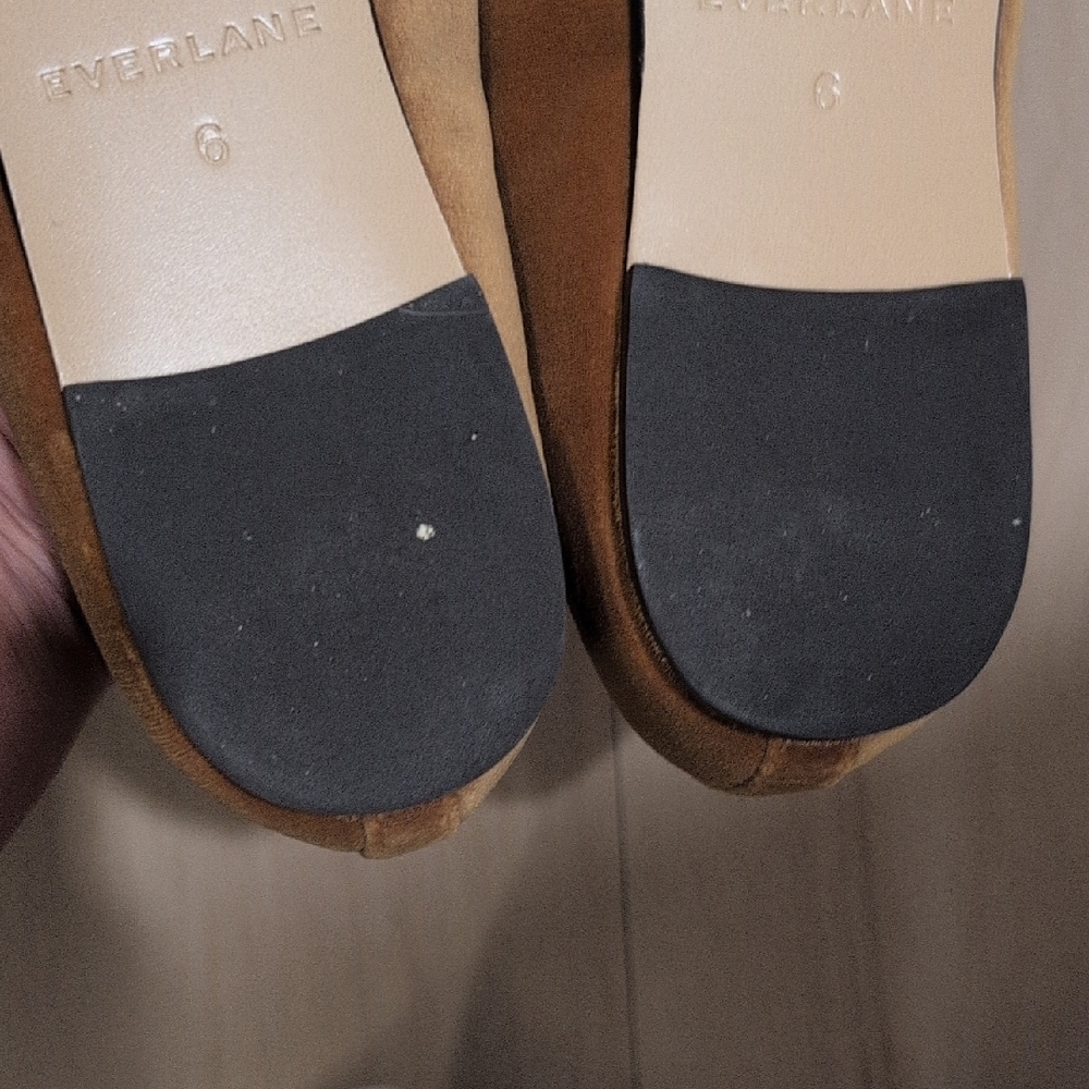 Everlane Ballet Bow Mustard Velvet Loafers Flats Size 6 - Picture 7 of 8